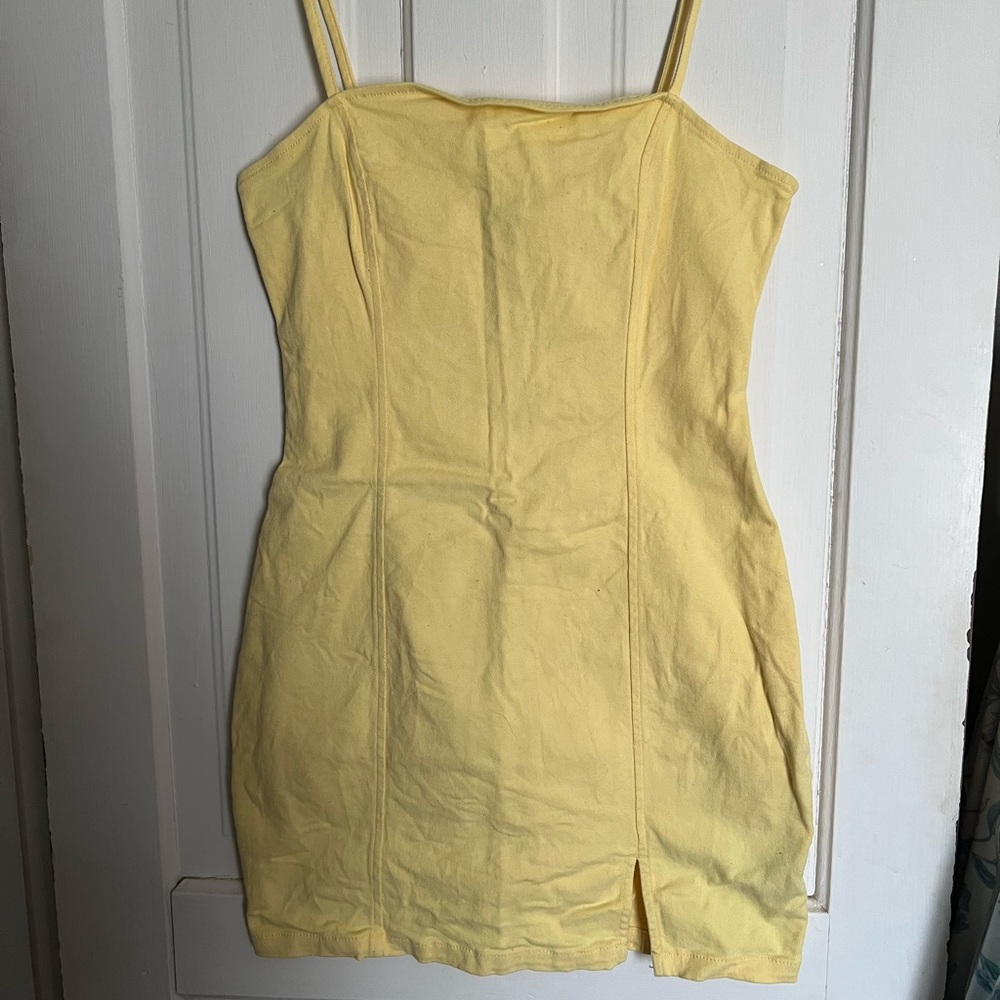 H&M Yellow Mini Slip Dress